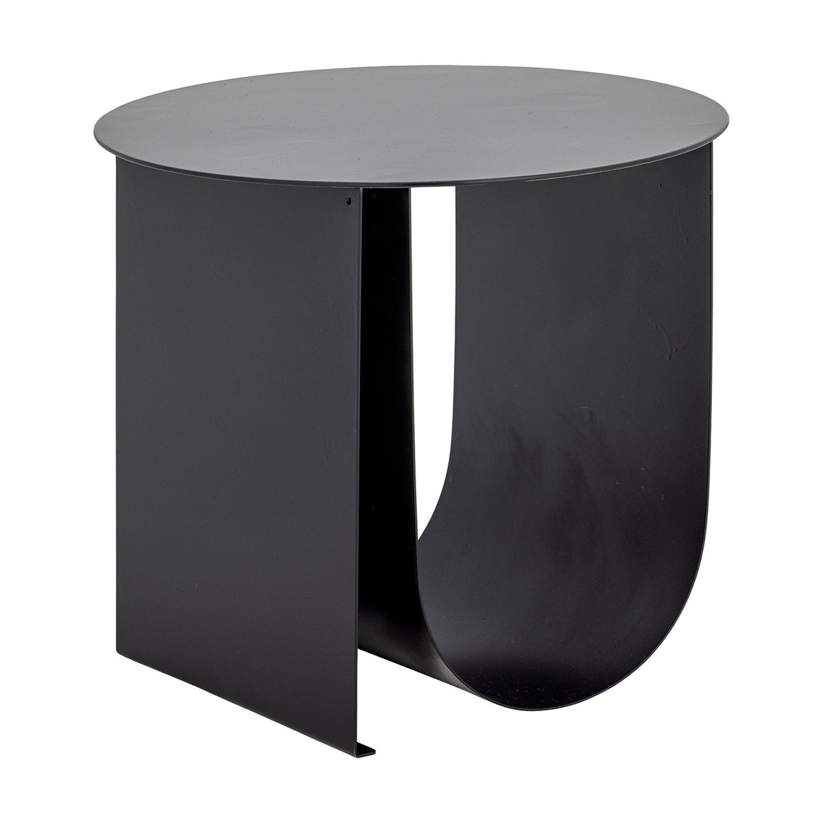 Cher Round Iron Side Table - Black