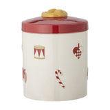 Yule Embossed Christmas Storage Jar with Lid 2300ml - Cream