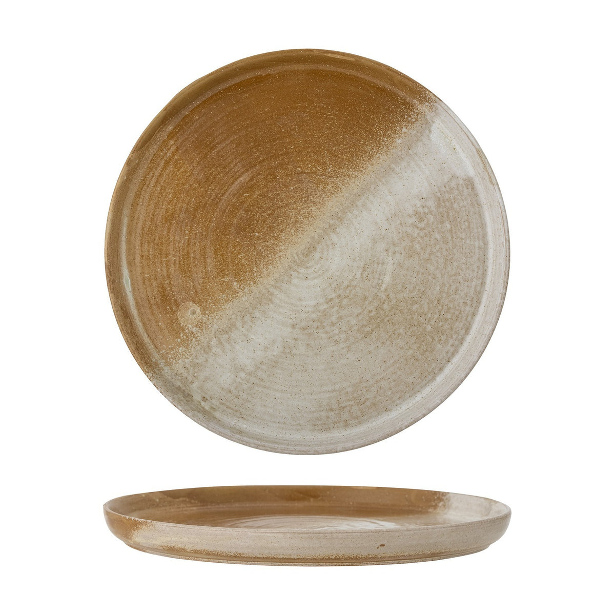 Dahlia Stoneware Platter - Brown