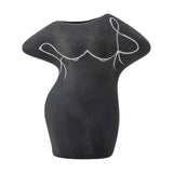 Lulu Terracotta Vase 16cm - Black