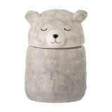 Puk Bear Stoneware Storage Jar with Lid 440ml - Grey