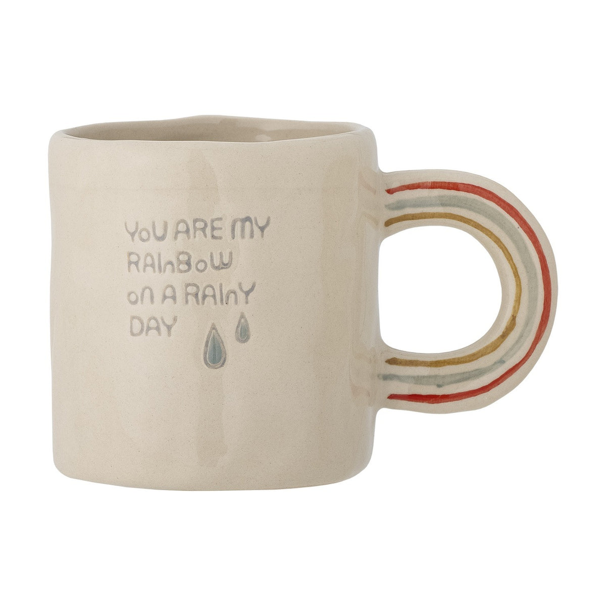 Cloudy Stoneware Cup 185ml - Cream