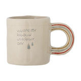 Cloudy Stoneware Cup 185ml - Cream