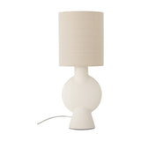 Sergio Stoneware Table Lamp with Linen Shade - Beige