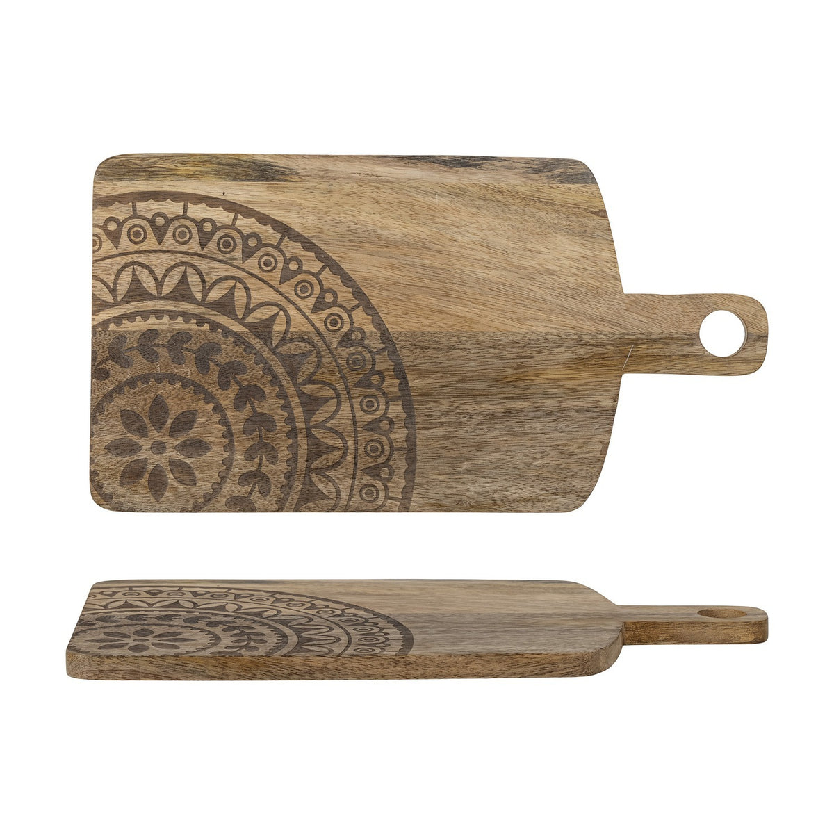 Vanilla Embossed Wooden Serving Board - Natural