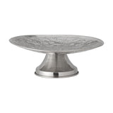 Litha Embossed Iron Tray - Silver