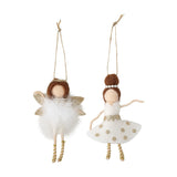 Liuka Wool Christmas Tree Decorations Set of 2 - White