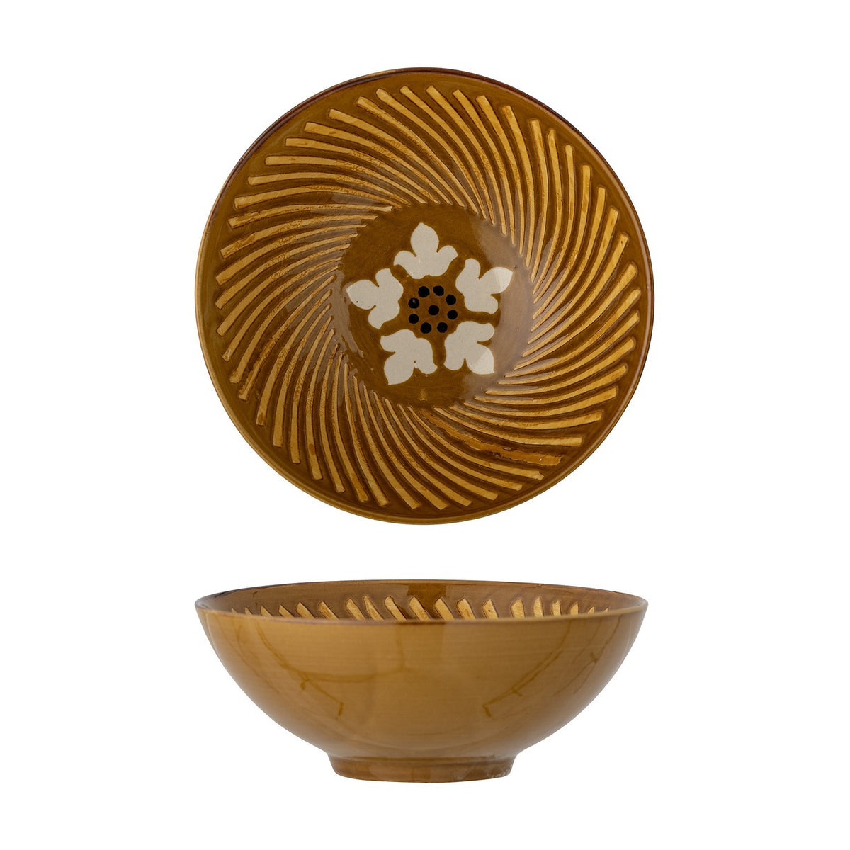 Heikki Stoneware Bowl 19cm - Brown