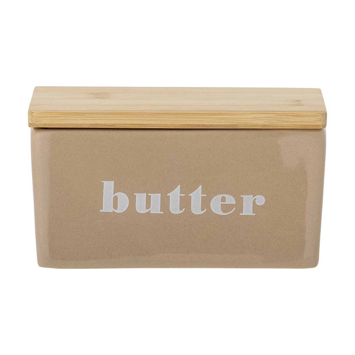 Hanyu Stoneware Butter Dish - Beige