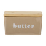 Hanyu Stoneware Butter Dish - Beige