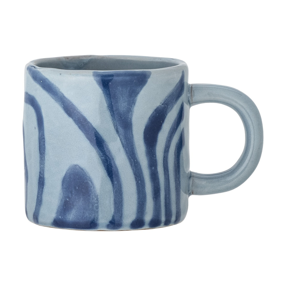 Ninka Striped Stoneware Cup 200ml - Blue