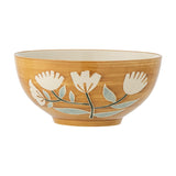 Tangier Floral Stoneware Bowl 19.5cm - Orange