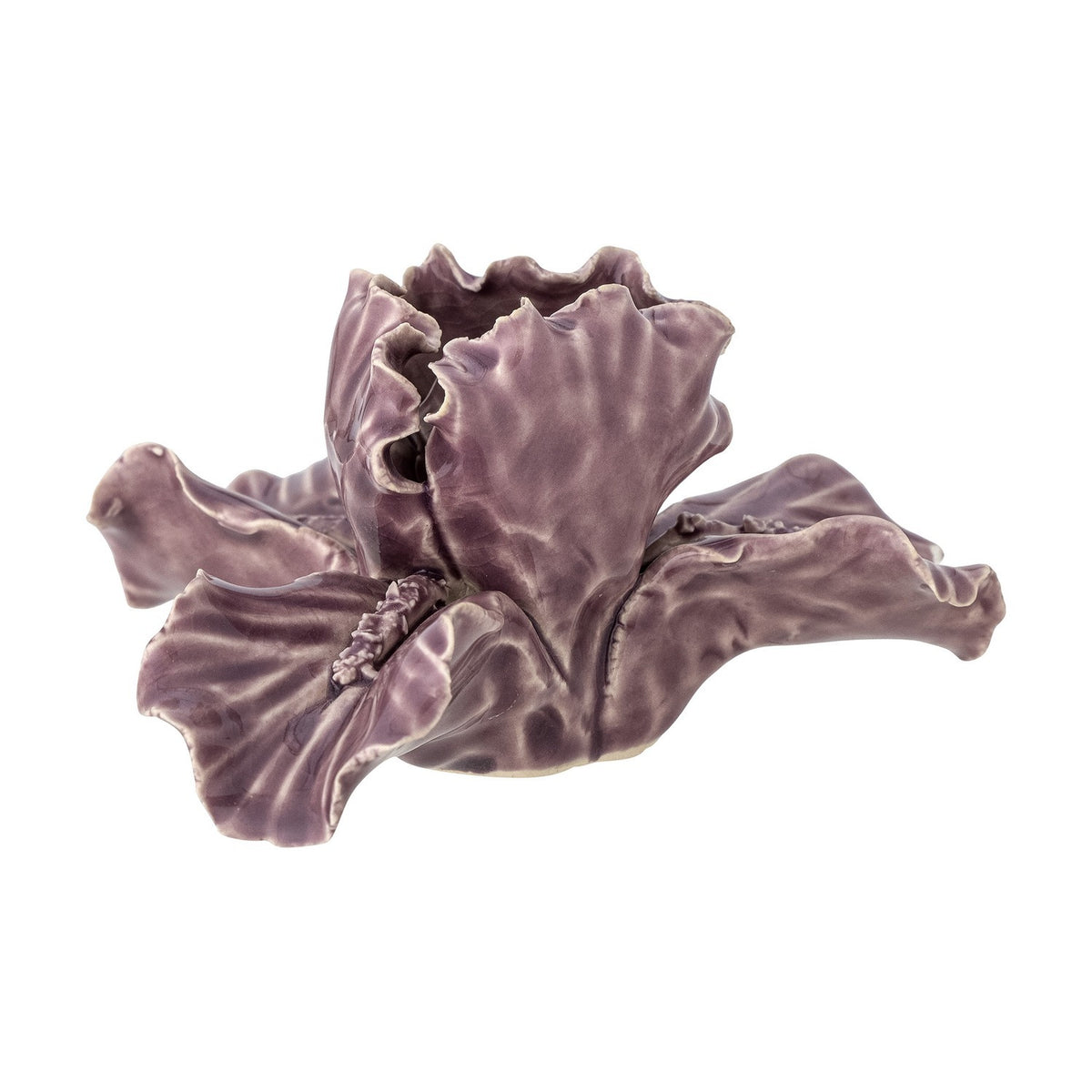 Rosali Flower Stoneware Ornament - Purple