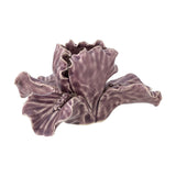 Rosali Flower Stoneware Ornament - Purple