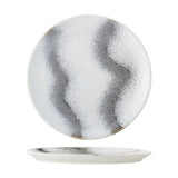 Paula Striped Stoneware Side Plate - White