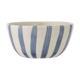 Begonia Striped Stoneware Bowl 14cm - Blue