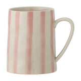 Begonia Striped Stoneware Mug 440ml - Pink