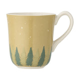 Spruce Star Stoneware Christmas Mug 350ml - Yellow