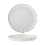 Winter Embossed Stoneware Christmas Platter 34cm - White