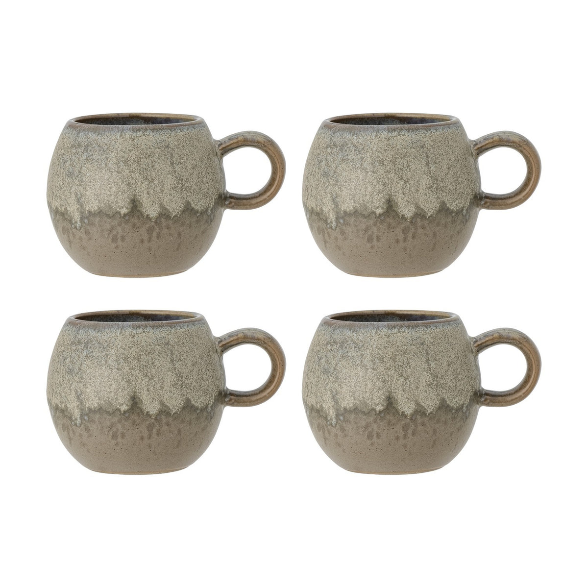 Paula Stoneware Cups 275ml Set of 4 - Grey