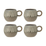 Paula Stoneware Cups 275ml Set of 4 - Grey