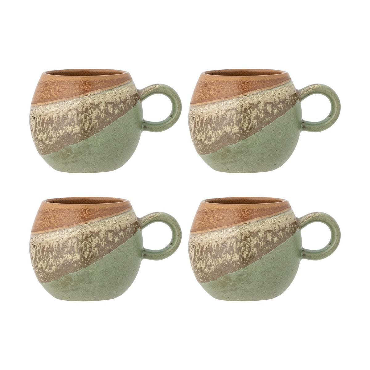 Paula Stoneware Cups 275ml Set of 4 - Multi