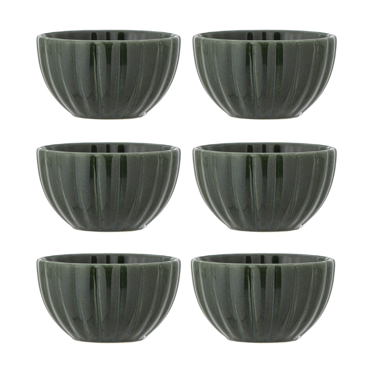 Latina Stoneware Bowls 9cm Set of 6 - Green