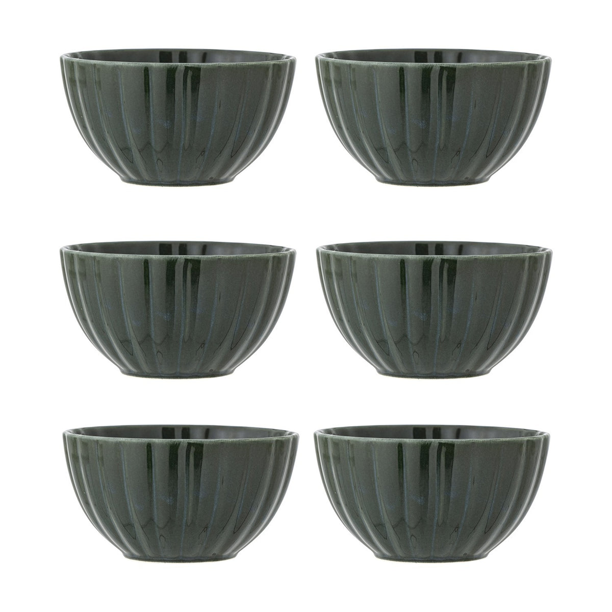 Latina Stoneware Bowls 12cm Set of 6 - Green