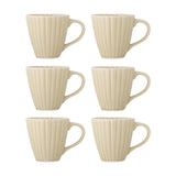 Latina Stoneware Cups 220ml Set of 6 - Beige