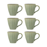 Latina Stoneware Cups 220ml Set of 6 - Green