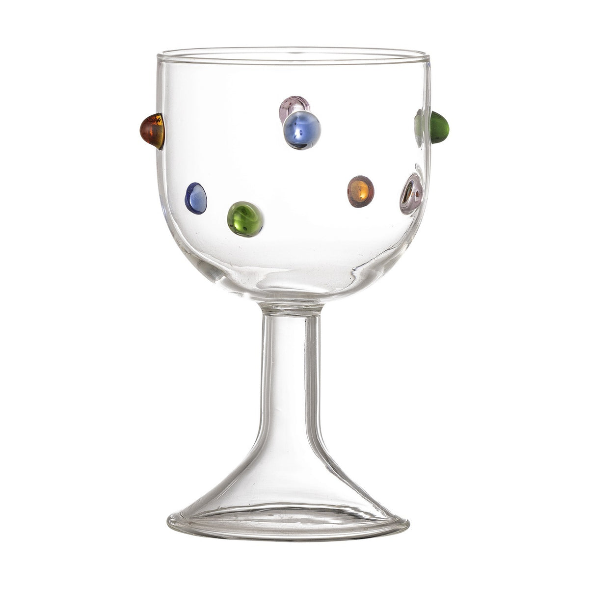 Thalia Dotted Wine Glass - Clear