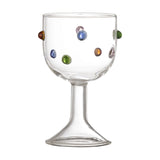 Thalia Dotted Wine Glass - Clear