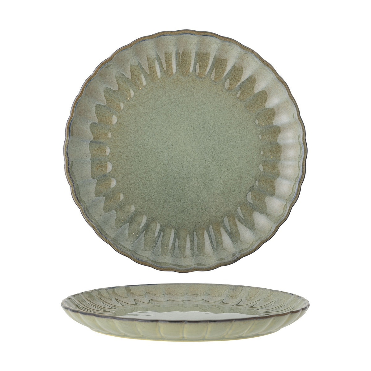 Latina Speckled Stoneware Side Plate - Green