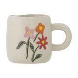 Millie Bouquet Stoneware Cup 110ml - Cream