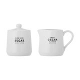 Wendy Stoneware Milk Jug & Sugar Bowl 370ml Set of 2 - White