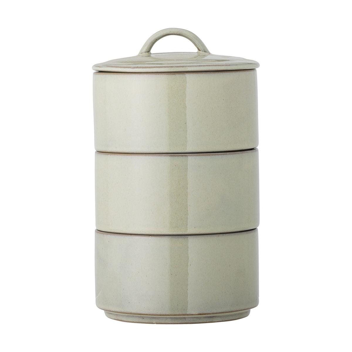 Ebba Stoneware Storage Jar with Lid 940ml - Green