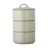 Ebba Stoneware Storage Jar with Lid 940ml - Green