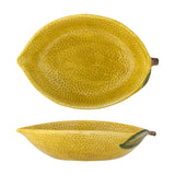 Limone Lemon Stoneware Bowl 26x18cm - Yellow