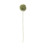 Allium artificial stem in green with a round, spiky flower head atop a slender bent stem, shown against a plain white background.