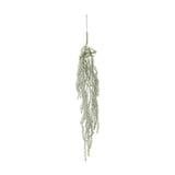 Willow Artificial Plant in green, a long trailing spray of fine needle-like foliage on slender stems, bound at the top with cord and a hanging loop, shown against a plain white background.