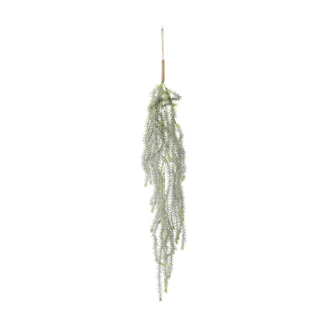 Willow Artificial Plant in green, a long trailing spray of fine needle-like foliage on slender stems, bound at the top with cord and a hanging loop, shown against a plain white background.