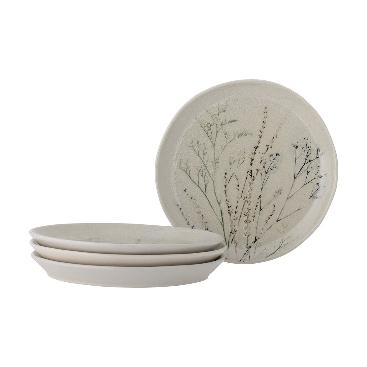 Bea Stoneware Dinner Plates Set of 4 - Cream