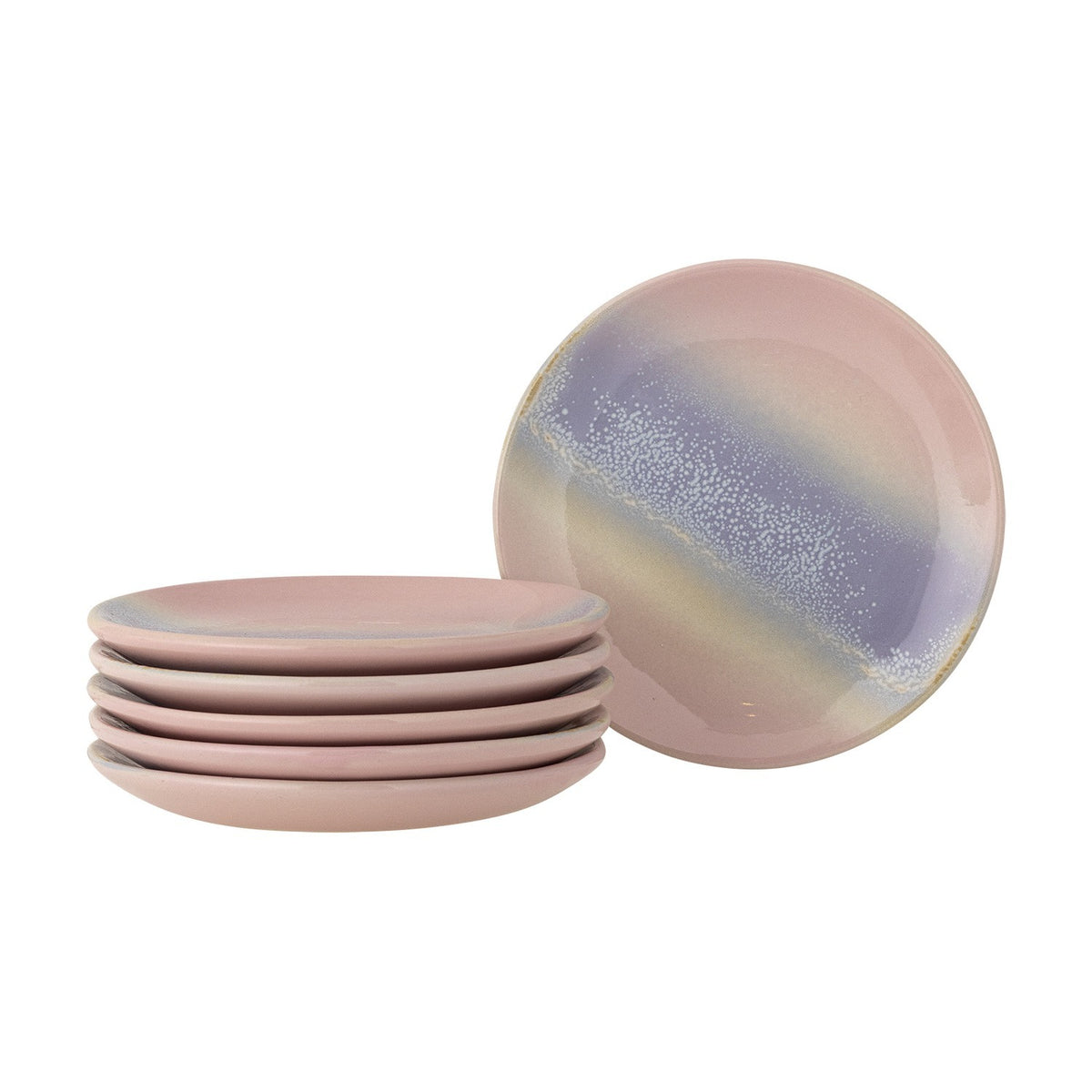 Safie Stoneware Plates Set of 6 - Pink