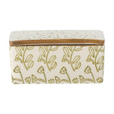 Maple Floral Stoneware Butter Dish - Cream