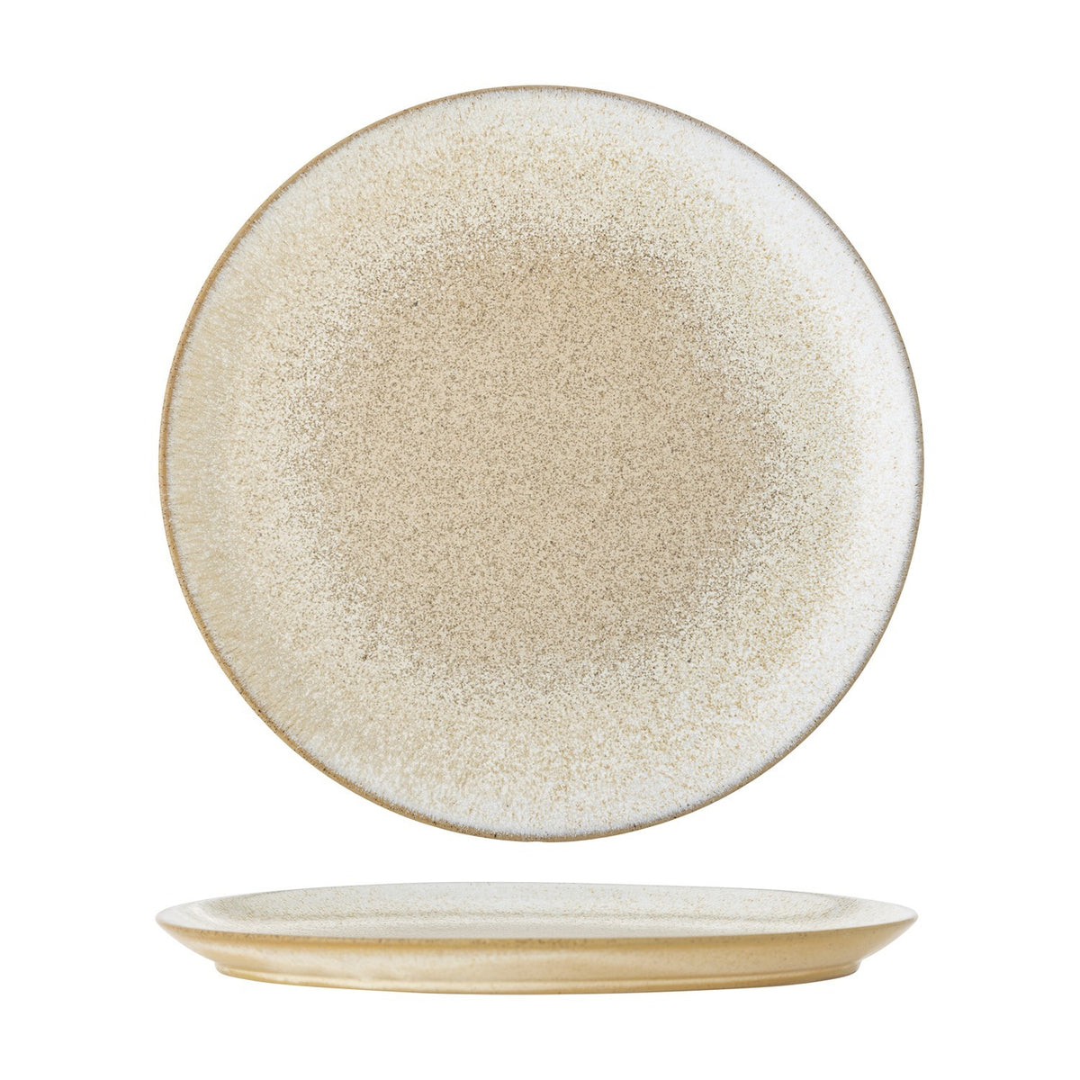 Paula Speckled Stoneware Dinner Plate - Beige