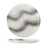Paula Wavy Stoneware Dinner Plate - White