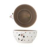 Dolly Dotted Stoneware Bowl 14cm - White
