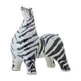 Zayn Zebra Stoneware Ornament - White