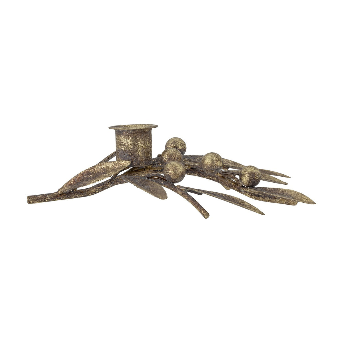 Mirabel Iron Christmas Candle Holder - Gold