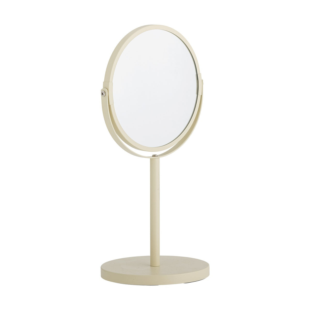 Milde Round Iron Table Mirror 20cm - Cream